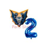 Batman 2 Yaş Lacivert Rakam Balon Set Yarasa Adam Batman Doğum Günü Parti Balon Set