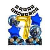 Batman 7 Yaş Balon Set Batman Yarasa Konsept Doğum Günü Parti Balon Set Batman Folyo Balon Set