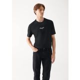 Batman Baskılı Reflektör Detaylı Siyah Tişört Loose Fit/Bol Rahat Kesim 066878-900 Siyah-900 L