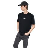Batman Baskılı Reflektör Detaylı Siyah Tişört Loose Fit/Bol Rahat Kesim 066878-900 Siyah-900 S