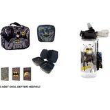 Batman Beslenme Çantası, Su Matarası ve Beslenme Kabı ile 3 Defter Hediyeli Kullanışlı Set