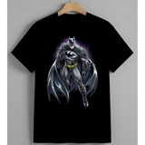 Batman Beyaz Kostum Superhero Syh Unisex Erkek Kadın Oversize Tişört Siyah - XL