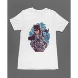 Batman Chibi Çizgi Film Dizi Unisex Tişört T-Shirt - Siyah