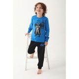 Batman Cobalt Erkek Çocuk Uzun Kol Pijama Takım - Renkli - 8 - 9 Yaş