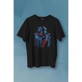 Batman Joker Kara Şovalye Dark Knight Film Baskılı Tişört Unisex T-Shirt - Siyah