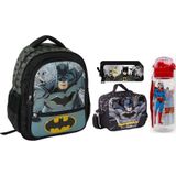 Batman Lisanslı Okul Çantası , Beslenme Çantası, Çift Gözlü Kaleö Kutusu , Suluk&matara Hediye