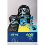 Batman Lisanslı Okul Çantası, Beslenme Kabı ve 500 ml Tritan Matara ile Kırtasiye Seti, Siyah