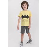 Batman Lisanslı Sarı Erkek Çocuk Bermuda Takım - 6 - 7 Yaş