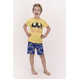Batman Lisanslı Sarı Erkek Çocuk Bermuda Takım - 8 - 9 Yaş