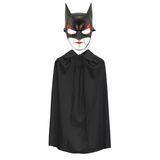 Batman Maskesi Cat Woman Batman Pelerini 90 Cm Siyah Renk Set