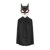 Batman Maskesi Cat Woman Ve Batman Pelerini 90 Cm Siyah Renk Set