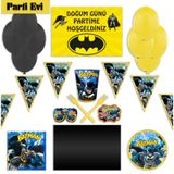 Batman Sarı Afişli 32 Kişilik Doğum Günü Parti Malzemeleri Seti