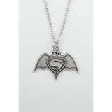 Batman Süperman Gümüş Kaplama Düz Zincir Kolye
