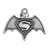 Batman Süperman Kolye Ucu - Antik Gümüş Kaplama - Kod:124