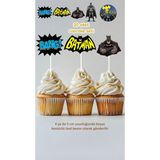 Batman Temalı Cupcake Süsü Pasta Süsü Doğum Günü Süsü 20'li