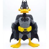 Batman Temalı Dekoratif Ördek Figürü | Süper Kahraman Biblo | Masa & Ofis Süsü - Sarı-Siyah Çizgili