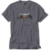 Batmn V Supermn 2 Gri Tişört - L