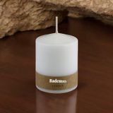 Baton Mum Beyaz Silindir Dekoratif Mumu Kandil Hediyelik Fitilli Mumlar Şamdan Kokusuz 6 x 8 cm