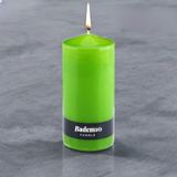 Baton Mum Yeşil Silindir Dekoratif Mumu Kandil Hediyelik Fitilli Mumlar Şamdan Kokusuz 6 x 13 cm