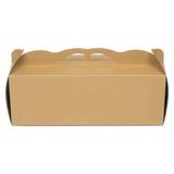 Baton Oluklu Kraft Renk Saplı Turta Kutusu 11X33X12 cm - 500 Adet