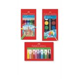 BATS OKUL KIRTASİYE BOYAMA BAŞLANGIÇ SETİ - 12'Lİ KURU BOYA 12'Lİ SULU BOYA 12'Lİ PASTEL BOYA - FABER SET