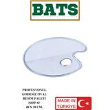 BATS PROFESYONEL GODESİZ OVAL RESİM PALETİ ŞEFFAF 20 X 30 CM. AKRİLİK