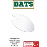 BATS PROFESYONEL GODESİZ OVAL RESİM PALETİ ŞEFFAF 30 X 40 CM. AKRİLİK
