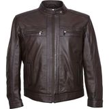 Battal Beden Fındık Renk Spor Erkek Deri Ceket - 01 Siyah - 7XL