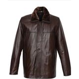 Battal Beden Kışlık Erkek Deri Kaban Fındık Renk - 01 Siyah - 7XL