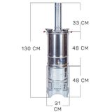 Battal Boy 40 Litre 3 Demlikli Semaver Mth-541
