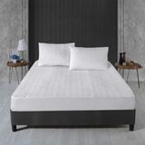 Battal Boy Kapitone Fitted Sıvı Geçirmez Alez & Yatak Koruyucu - 180 x 200 cm - Beyaz