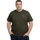 Battal Moda Attalmoda Erkek Büyük Beden Haki Bisiklet Yaka Kısa Kollu Central Tişört 3xl-4xl-5xl-6xl - 7XL