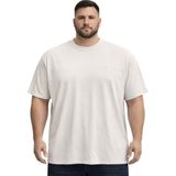 Battal Moda BattalModa Büyük Beden Erkek Basic Bisiklet Yaka Kısa Kollu Tişört %95 Pamuk %5 Likra Kemik 3XL-8XL - 5XL