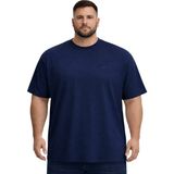 Battal Moda BattalModa Büyük Beden Erkek Basic Bisiklet Yaka Kısa Kollu Tişört %95 Pamuk %5 Likra Lacivert 3XL-8XL - 6XL