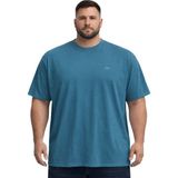 Battal Moda BattalModa Büyük Beden Erkek Basic Bisiklet Yaka Kısa Kollu Tişört %95 Pamuk %5 Likra Petrol 3XL-8XL - 7XL