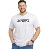 Battal Moda Battalmoda Erkek Büyük Beden Beyaz Bisiklet Yaka Kısa Kollu Original Tişört 3xl-4xl-5xl-6xl