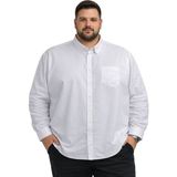 Battal Moda Battalmoda Erkek Büyük Beden Beyaz Uzun Kollu Gömlek 3xl-4xl-5xl-6xl-7xl-8xl