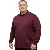 Battal Moda Battalmoda Erkek Büyük Beden Bordo Polo Yaka Pike Tişört 3xl-8xl - 5XL