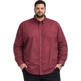 Battal Moda Battalmoda Erkek Büyük Beden Bordo Uzun Kollu Gömlek 3xl-4xl-5xl-6xl-7xl-8xl