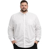 Battal Moda Battalmoda Erkek Büyük Beden Gri Uzun Kollu Gömlek 3xl-4xl-5xl-6xl-7xl-8xl