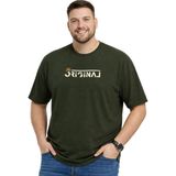 Battal Moda Battalmoda Erkek Büyük Beden Haki Bisiklet Yaka Kısa Kollu Original Tişört 3xl-4xl-5xl-6xl