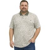 Battal Moda Battalmoda Erkek Büyük Beden Haki Polo Yaka Mikro Desenli Kısa Kollu Tişört 3xl-4xl-5xl-6xl
