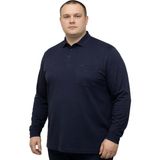 Battal Moda Battalmoda Erkek Büyük Beden Lacivert Polo Yaka Pike Tişört 3xl-8xl - 4XL
