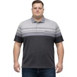 Battal Moda Battalmoda Erkek Büyük Beden Melanj Füme Polo Yaka Kısa Kollu Gradient Tişört 3xl-4xl-5xl-6xl