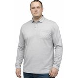 Battal Moda Battalmoda Erkek Büyük Beden Melanj Gri Polo Yaka Pike Tişört 3xl-4xl-5xl-6xl-7xl-8xl