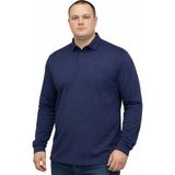 Battal Moda Battalmoda Erkek Büyük Beden Melanj Lacivert Polo Yaka Pike Tişört 3xl-4xl-5xl-6xl-7xl-8xl