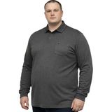 Battal Moda Battalmoda Erkek Büyük Beden Melanj Siyah Polo Yaka Pike Tişört 3xl-4xl-5xl-6xl-7xl-8xl - Siyah Melanj