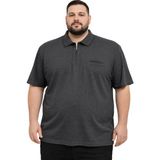 Battal Moda Battalmoda Erkek Büyük Beden Melanj Vizon Polo Yaka Kısa Kollu Cepli Tişört 3xl-4xl-5xl-6xl