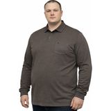 Battal Moda Battalmoda Erkek Büyük Beden Melanj Vizon Polo Yaka Pike Tişört 3xl-4xl-5xl-6xl-7xl-8xl