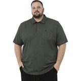 Battal Moda Battalmoda Erkek Büyük Beden Polo Yaka Kısa Kollu Pike Tişört 3xl-4xl-5xl-6xl-7xl-8xl - Siyah Melanj